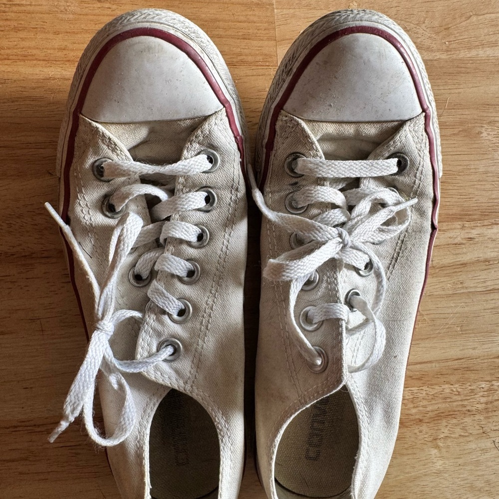 Converse White and Red Women's Sneakers